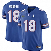 Florida Gators 18 C.J. Worton Blue College Football Jersey Dzhi,baseball caps,new era cap wholesale,wholesale hats